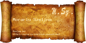Morariu Szelina névjegykártya